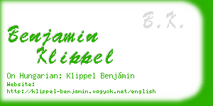 benjamin klippel business card